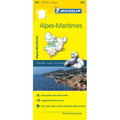 Alpes-Maritimes - Michelin Local Map 341: Map
