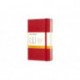 Moleskine Pocket Ruled Hardcover Notebook Scarlet Red