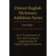 Oxford English Dictionary Additions Series: Volume 1