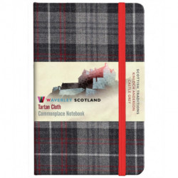 Waverley S.T. (M): Castle Grey Pocket Genuine Tartan Cloth Commonplace Notebook
