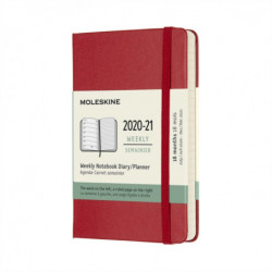 Moleskine 2021 18-Month Weekly Pocket Hardcover Diary: Scarlet Red: Scarlet Red