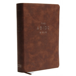 NKJV, Abide Bible, Leathersoft, Brown, Red Letter, Comfort Print: Holy Bible, New King James Version