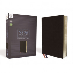 NASB, Thinline Bible, Bonded Leather, Black, Red Letter, 1995 Text, Comfort Print