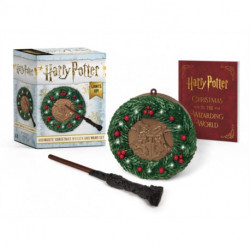 Harry Potter: Hogwarts Christmas Wreath and Wand Set: Lights Up!