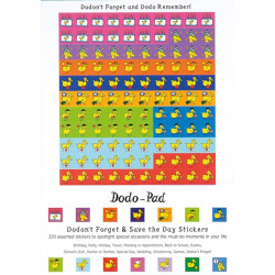 Dodon't Forget and Save the Day Stickers from Dodo Pad: 320 Self-Adhesive Reminder Stickers in 14 Different Designs