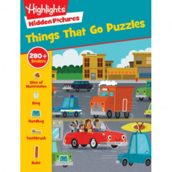 Things That Go Puzzles: Transportation Activity Book of Cars, Trucks, Planes and More, Hidden Pictures Puzzles with 280 Stickers for Kids 3 and Up