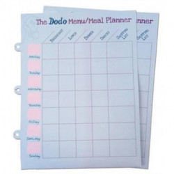 Dodo Pad Weekly Wipe-Clean Menu / Meal Planner: Suitable for Dodo Pad, Acad-Pad Desk Diaries and Dodo Blank Book