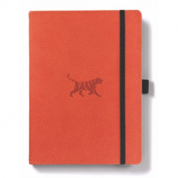 Dingbats A5+ Wildlife Orange Tiger Notebook - Plain