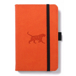 Dingbats A6 Pocket Wildlife Orange Tiger Notebook - Plain