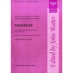 Miserere: For Unaccompanied Ssatb Choir with Ssab Soli