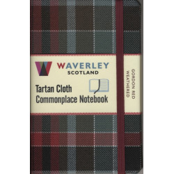 Waverley (M): Gordon Red Weathered Tartan Cloth Commonplace Notebook