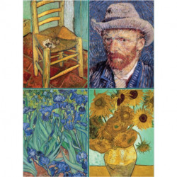 Set of Four Magnetic Notepads: Van Gogh: A Collection of Handy Notepads with Easy Magnetic Fastening, Contained Within a Decorative Box