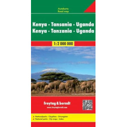 Kenya - Tanzania - Uganda - Rwanda Road Map 1:2 000 000
