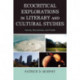 Ecocritical Explorations in Literary and Cultural Studies: Fences, Boundaries, and Fields