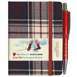 Waverley S.T. (S): Dress Mini with Pen Pocket Genuine Tartan Cloth Commonplace Notebook