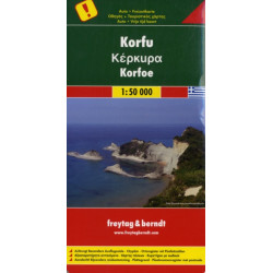 Corfu, Special Places of Excursion Road Map 1:50 000