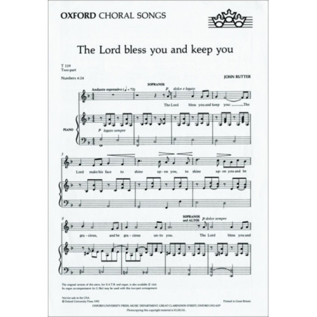 The Lord bless you and keep you