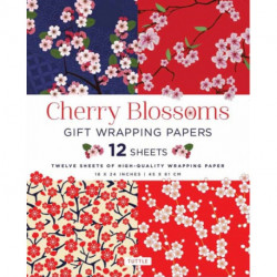 Cherry Blossoms Gift Wrapping Papers - 12 Sheets: 18 x 24 inch (45 x 61 cm) Wrapping Paper