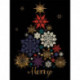 Festive Snow Tree Large Embellished Holiday Notecards