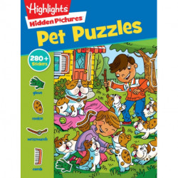 Pet Puzzles: Over 280 Stickers to Find Hidden Objects within Cute Dogs, Cats and Other Pets, Animal Lover Sticker Activity Book for Kids 3 and Older