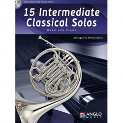 15 Intermediate Classical Solos: Horn and Piano