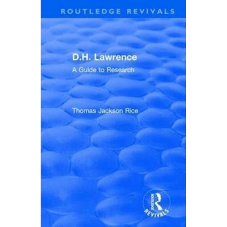 D.H. Lawrence: A Guide to Research