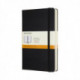 Moleskine Expanded Large Ruled Hardcover Notebook: Black: Black