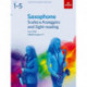 Saxophone Scales & Arpeggios and Sight-Reading, ABRSM Grades 1-5: from 2018
