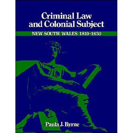 Criminal Law and Colonial Subject