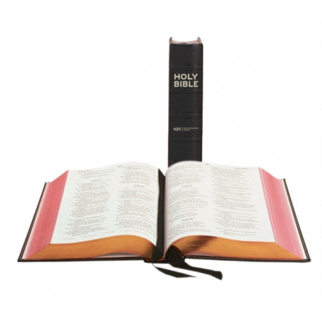 NIV Black Morocco Leather Lectern Bible