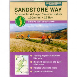 Sandstone Way Cycle Route Map - Northumberland: Between Berwick Upon Tweed and Hexham