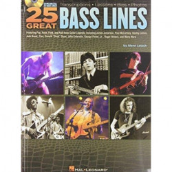25 Great Bass Lines: Transcriptions · Lessons · Bios · Photos