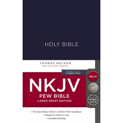 NKJV, Pew Bible, Large Print, Hardcover, Blue, Red Letter, Comfort Print: Holy Bible, New King James Version